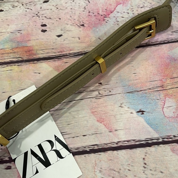 Zara Asymmetric Crossbody Bag Beige NWT - Picture 8 of 12